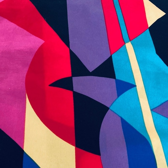 VINTAGE 80s desidual print silky Tank top - Picture 2 of 7